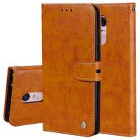 Voor Xiaomi Redmi 5 plus olie Wax textuur horizontale Flip lederen draagtas met houder & kaartsleuven & portemonnee (bruin)