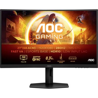 AOC C27G4ZXU Gaming monitor Energielabel E (A - G) 68.6 cm (27 inch) 1920 x 1080 Pixel 16:9 0.3 ms DisplayPort, HDMI VA LED