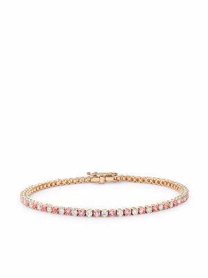 Pragnell bracelet en or rose 18ct orné de saphirs et de diamants