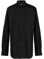 Dolce & Gabbana chemise en coton mélangé à manches longues - Noir