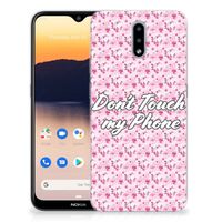 Nokia 2.3 Silicone-hoesje Flowers Pink DTMP - thumbnail