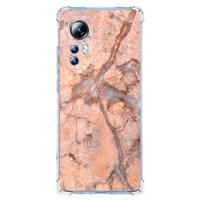 Xiaomi 12 Lite Anti-Shock Hoesje Marmer Oranje