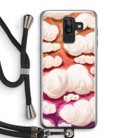 Katoen Wolken: Samsung Galaxy J8 (2018) Transparant Hoesje met koord