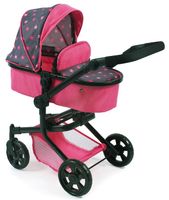 Combi poppenwagen Mika - Stars Pink - thumbnail