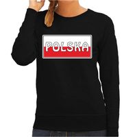 Polen / Polska landen sweater zwart voor dames 2XL  -