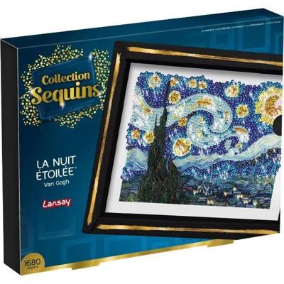Creatieve vrijetijdsset - LANSAY - Sequins collectie - De sterrennacht - Van Gogh - Vanaf 14 jaar