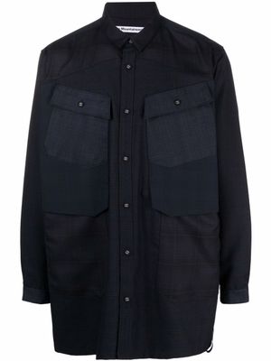 White Mountaineering surchemise oversize - Bleu