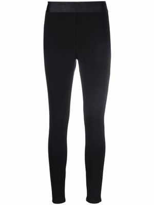 DKNY legging à taille à logo - Noir