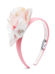 Il Gufo Hoofdband met bloemenprint - Roze