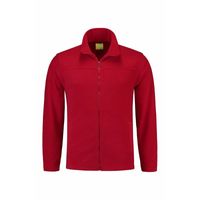 Rood fleece vest met rits voor volwassenen 2XL (44/56)  - - thumbnail