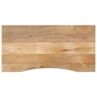 Bureaublad met ronding 120x50x2,5 cm massief ruw mangohout