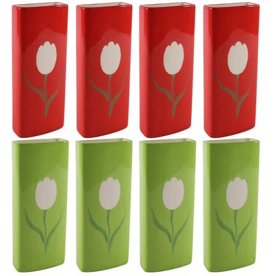 Set Radiatorbak waterverdampers 8x stuks - porselein - 20 x 8 cm
