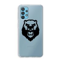 Angry Bear (black): Samsung Galaxy A32 4G Transparant Hoesje