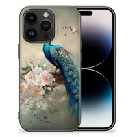 Dierenprint Telefoonhoesje voor iPhone 15 Pro Vintage Pauwen - thumbnail