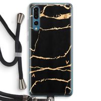 Gouden marmer: Huawei P20 Pro Transparant Hoesje met koord