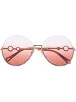 Chloé Eyewear lunettes de soleil Sofya à monture ronde - Marron