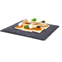 Serveerplank - leisteen - 25 x 25 cm - snack dienblad - stijlvol