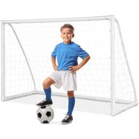 Draagbaar Voetbaldoel voor Kinderen 183 cm x 120 cm Voetbaldoel en Net met Sterk PVC-Frame Snel Opzetbaar voor Kinderen Voetbal Oefenen