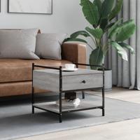 Salontafel 50x50x50 cm bewerkt hout grijs sonoma - thumbnail