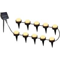 10 mini-lichtspots op zonne-energie om in te voegen - LUMISKY - SOLIRAY - 12 m - Warm witte LED - Wegmarkering