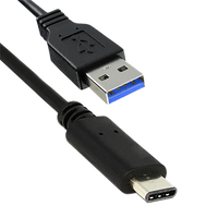 Nedis CCGW61650BK10 USB-kabel 1 m USB 3.2 Gen 2 (3.1 Gen 2) USB A USB C Zwart - thumbnail