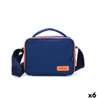 Herbruikbare voedselzak Quid Sarao Blauw Textiel BPA-vrij 21 x 16 x 14 cm (6 Stuks)