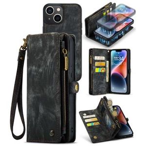 Caseme 2-in-1 Multifunctionele iPhone 14 Plus Wallet Case - Zwart