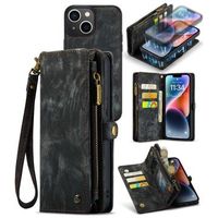 Caseme 2-in-1 Multifunctionele iPhone 14 Plus Wallet Case - Zwart