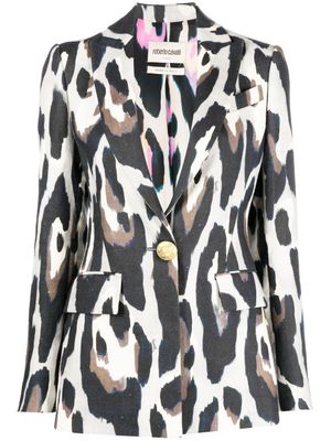 Roberto Cavalli blazer à imprimé animalier - Tons neutres