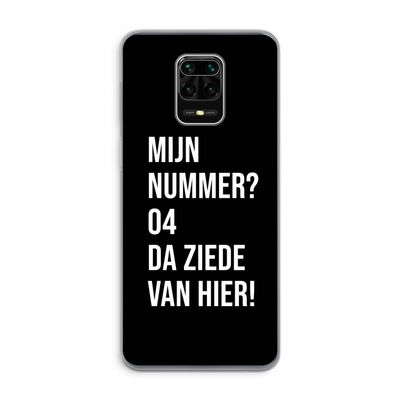 Da ziede van hier - Zwart: Xiaomi Redmi Note 9 Pro Transparant Hoesje