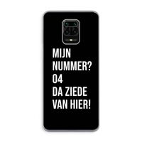 Da ziede van hier - Zwart: Xiaomi Redmi Note 9 Pro Transparant Hoesje