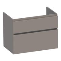 Brauer Delight - Onderkast - 80 cm - met 2 Softclose Lades Greeploos en 1 Sifon Uitsparing - Mat Taupe