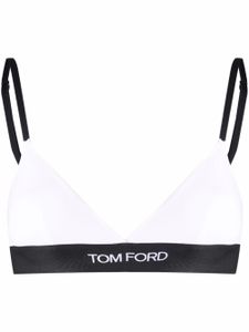 TOM FORD soutien-gorge à bande logo - Blanc