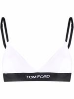 TOM FORD soutien-gorge à bande logo - Blanc