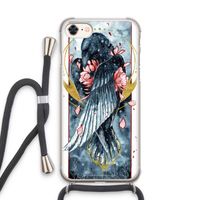 Golden Raven: iPhone 8 Transparant Hoesje met koord