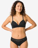 HEMA Dames Brazilian Micro Met Kant Zwart (zwart)