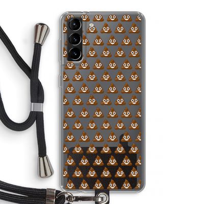 Poop emoji: Samsung Galaxy S21 Plus Transparant Hoesje met koord