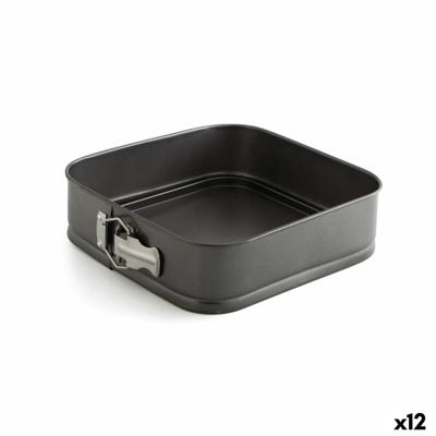 Bakvorm Quid Sweet Grey Zwart Metaal 24 cm (12 Stuks)