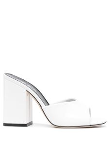 Paris Texas mules Anja 105 mm en cuir - Blanc