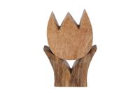 Sculptuur Tulp&apos;&apos; L naturel mango