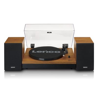 LENCO LS-310WD - Platenspeler met Bluetooth® en twee externe speakers, hout
