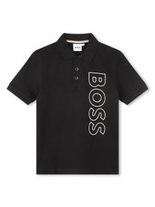 BOSS Kidswear polo à logo imprimé - Noir