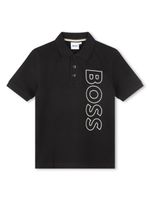 BOSS Kidswear polo à logo imprimé - Noir - thumbnail