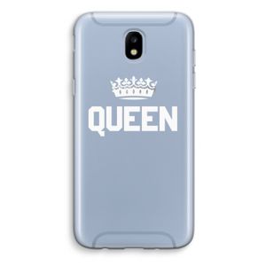 Queen zwart: Samsung Galaxy J5 (2017) Transparant Hoesje