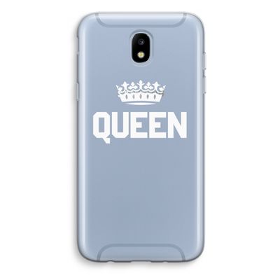 Queen zwart: Samsung Galaxy J5 (2017) Transparant Hoesje