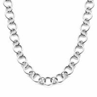 Gerhodineerd 925 Zilveren Collier - 46cm Draaglengte, 17mm Schakelbreedte | Stijlvol en Duurzaam Design