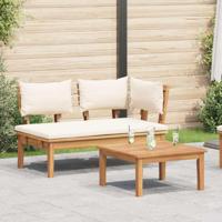 Tuinbank 2 pcs Bruin Massief teakhout