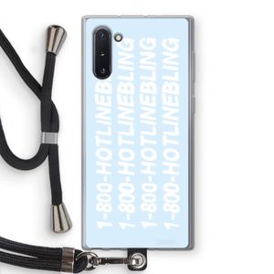 Hotline bling blue: Samsung Galaxy Note 10 Transparant Hoesje met koord