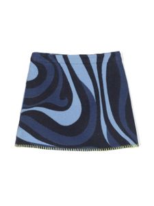 PUCCI Junior minijupe à motif Marmo - Bleu