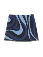 PUCCI Junior minijupe à motif Marmo - Bleu